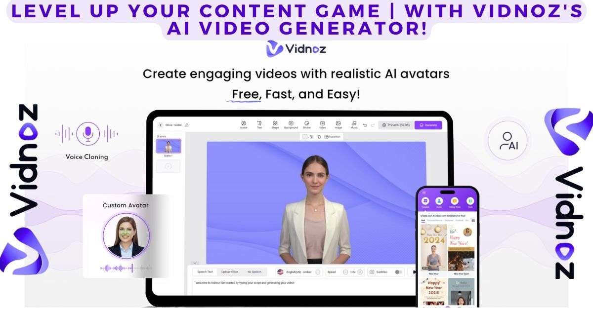 You are currently viewing How Vidnoz AI Video Generator Empowers Businesses & Creators|Review